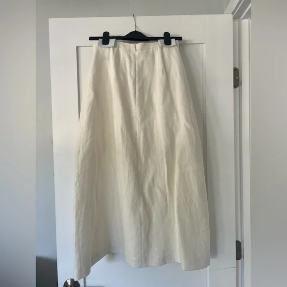 Brooks Brothers White Linen Maxi Skirt size 0 - Picture 7 of 12
